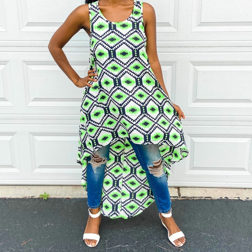 High low tunic top/dress (green)